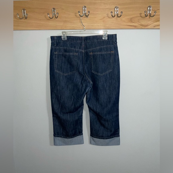 ✨3/$20✨ Merona Wide Leg Cropped Cuffed Jeans Size 14R - Picture 2 of 5